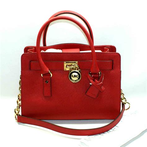 michael kors whipped hamilton east west tote in red|Michael Kors Hamilton Tote Red Bags & Handbags for Women.